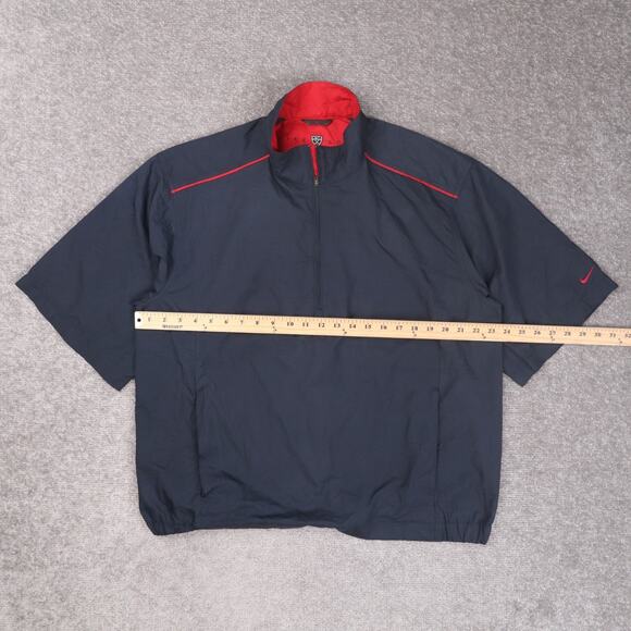 Nike Golf 1/2 Zip Large Blue Short Sleeve Windbreaker Storm Fit Jacket - Picture 3 of 4